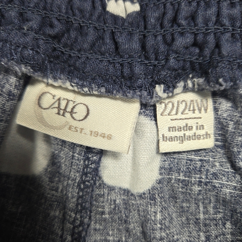 Cato Navy Polka Dot Women's Skort - Picture 4 of 4